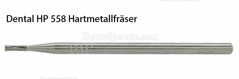 10 St&uuml;ck HP 555 556 557 558 Handst&uuml;ck-Schaft(HP) Hartmetallbohrer Zahnmedizin Gerade Fissur Querschnitt Zahnbohrer